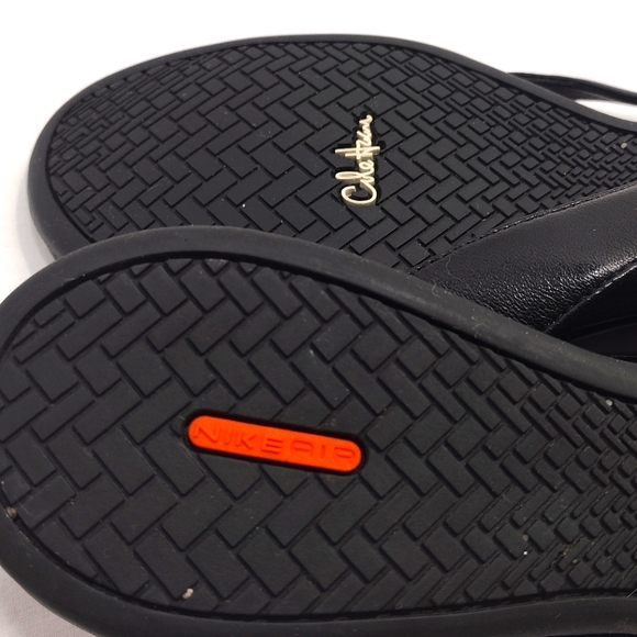 Cole Haan Nike Air Black Leather Slingback Sandals - Picture 7 of 11